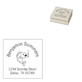 Adres van de vissoort en Geviste haak Rubberstempel (Gestempeld)