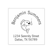 Adres van de vissoort en Geviste haak Rubberstempel (Afrduk)