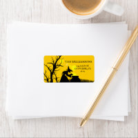 Adres van de witte Witch Silhouette Halloween