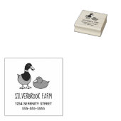 Adres van het Boerderij Mallard Ducks Rubberstempel (Gestempeld)