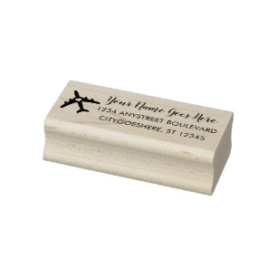 Adres van het doelwitreisthema 	rubberstempel