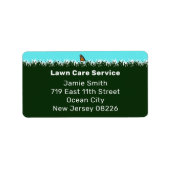 Adres van professionele gazonverzorgingsdienst etiket (Voorkant)