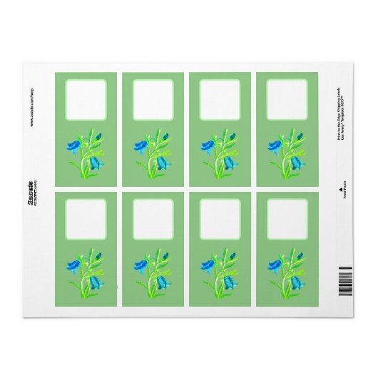 Adres verzendlabels bloemstijl ontwerp etiket (Full Sheet)