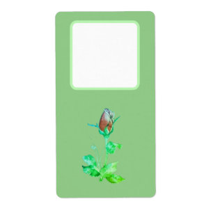 Adres verzendlabels bloemstijl ontwerp etiket