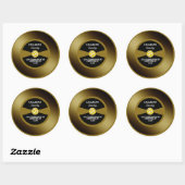 Adres Vinyl 45 Gold Record Ronde Sticker (Vel)