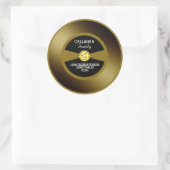 Adres Vinyl 45 Gold Record Ronde Sticker (Tas)
