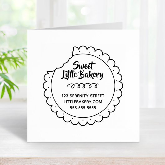Adres voor Cookie Bite Bakery Business Rubberstempel