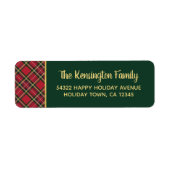 Adres voor Kerstmis met Gold Foil-script Etiket (Voorkant)