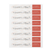 Adres voor Naughty of Nice Kerstmis (Vel)