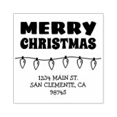 Adres voor retourzending met kerst 	rubberstempel (Afrduk)