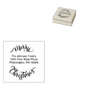 Adres voor retourzending met kerst 	rubberstempel (Gestempeld)