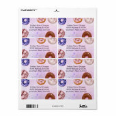 Adres Waterverf donut Etiket (Full Sheet)