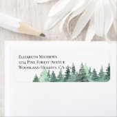 Adres waterverf groene bosteruggave etiket (Insitu)