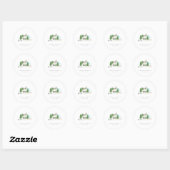 Adres Waterverf House Wedding Ronde Sticker (Vel)