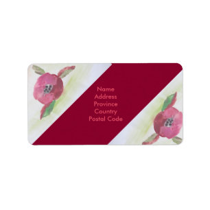 Adres waterverf Label