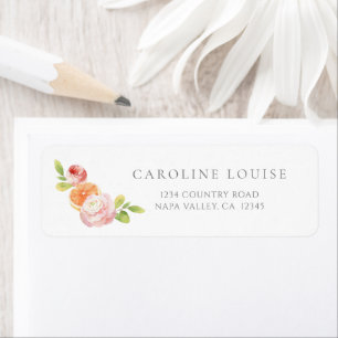 Adres waterverf Macaroons Etiket