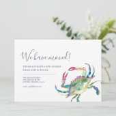 Adres wijzigen Beach Verhuisaankondiging Aankondiging (Staand voorkant)