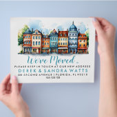 Adres wijzigen dat we zijn verhuisd flyer (Hand)