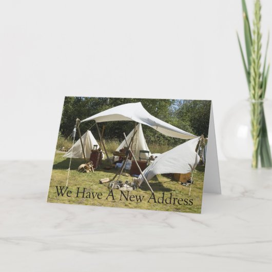 Adres wijzigen: tent aankondiging (Voorkant)