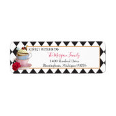 Adres Wonderland Mad Tea Party Tea Cups Etiket (Voorkant)