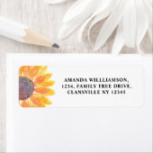 Adres zonnebloem etiket (Insitu)