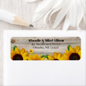 Adres zonnebloem etiket (Insitu)