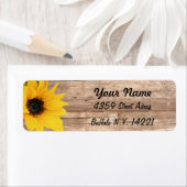 Adres zonnebloem etiket (Insitu)