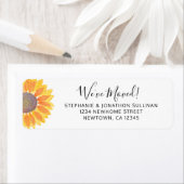 Adres zonnebloem etiket (Insitu)