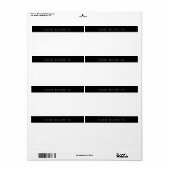 Adres zwart-goudlettertype etiket (Full Sheet)