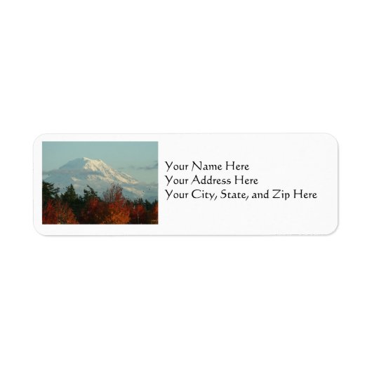 Adresetiketten: Autumn Mt. Rainier Etiket (Voorkant)
