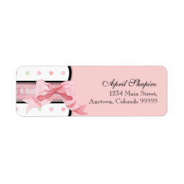 Adresetiketten - Baby shower Franse Boog en Stippe Etiket