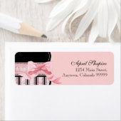 Adresetiketten - Baby shower Franse Boog en Stippe Etiket (Insitu)