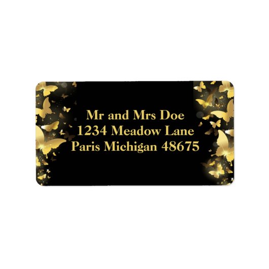 Adresetiketten/botervliegen Etiket (Voorkant)