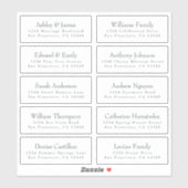 Adresetiketten bruiloft sticker (Vel)