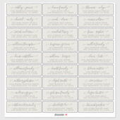 Adresetiketten bruiloft sticker (Vel)