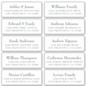 Adresetiketten bruiloft sticker (Voorkant)