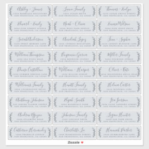 Adresetiketten  bruiloft sticker