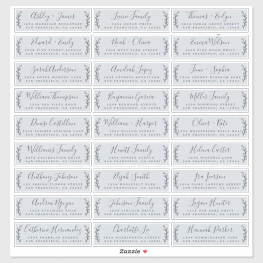 Adresetiketten bruiloft sticker (Vel)