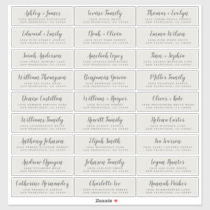 Adresetiketten bruiloft sticker
