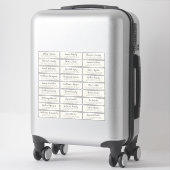 Adresetiketten bruiloft sticker (Koffer)