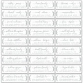 Adresetiketten bruiloft sticker (Voorkant)