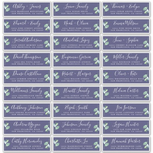 Adresetiketten  bruiloft sticker (Voorkant)