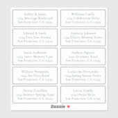 Adresetiketten  bruiloft sticker (Vel)