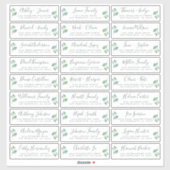 Adresetiketten bruiloft sticker (Vel)