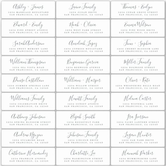 Adresetiketten  bruiloft sticker (Voorkant)