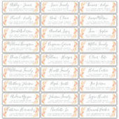 Adresetiketten bruiloft sticker (Voorkant)