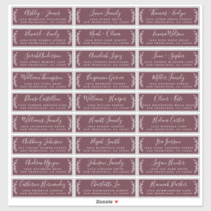 Adresetiketten bruiloft sticker