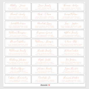 Adresetiketten  bruiloft sticker