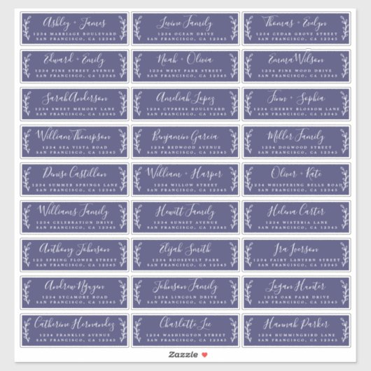 Adresetiketten bruiloft sticker (Vel)