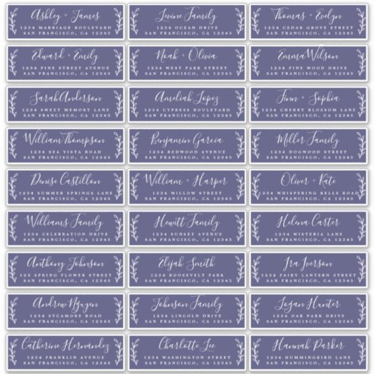 Adresetiketten  bruiloft sticker (Voorkant)